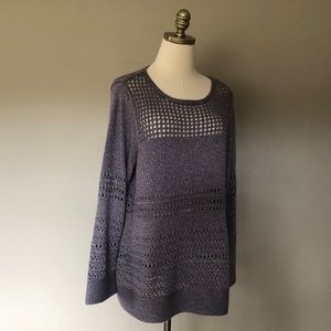 Pullover Chico's Extra Large  Purple Long Sleeves